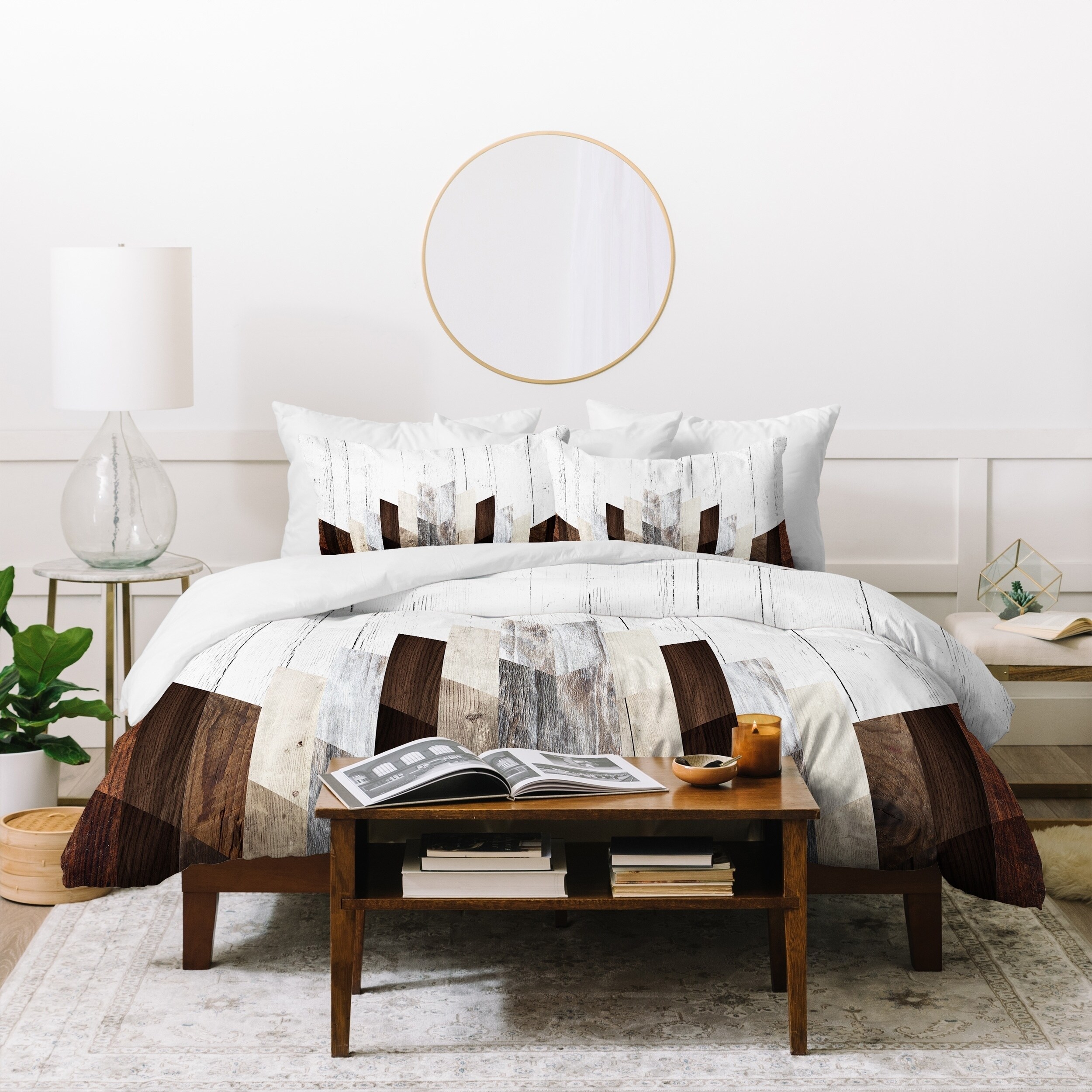 Shop Deny Designs Geometric Wood Duvet Cover Set 3 Piece Set