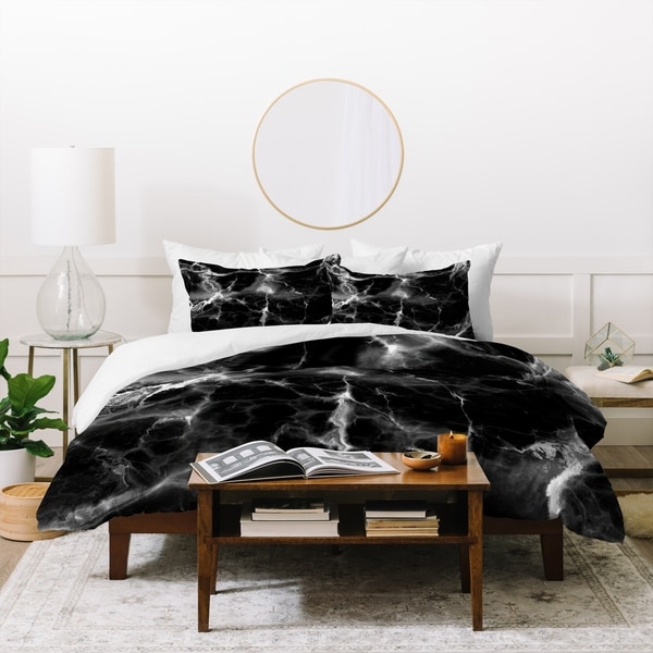 black marble bed cover