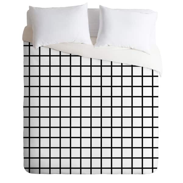 Shop Deny Designs Black And White Grid Duvet Cover Set 3 Piece