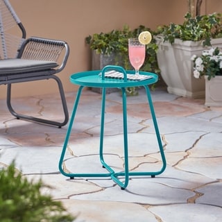 Madelyn Modern Outdoor Aluminum Side Table by Christopher Knight Home