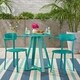 preview thumbnail 16 of 19, Haiti Outdoor Bistro Set by Christopher Knight Home matte teal