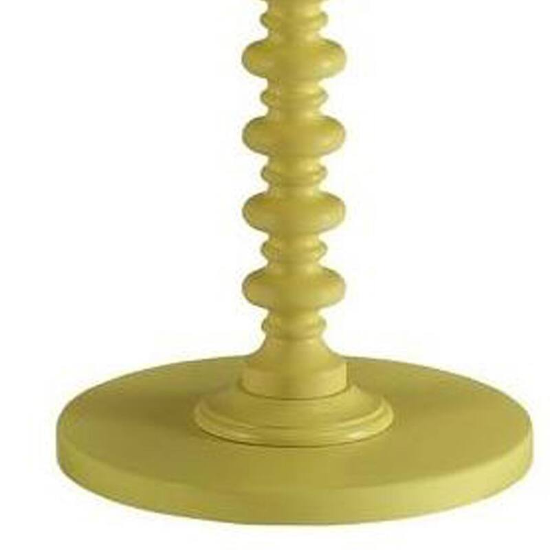 Astonishing Side Table with Round Top, Yellow