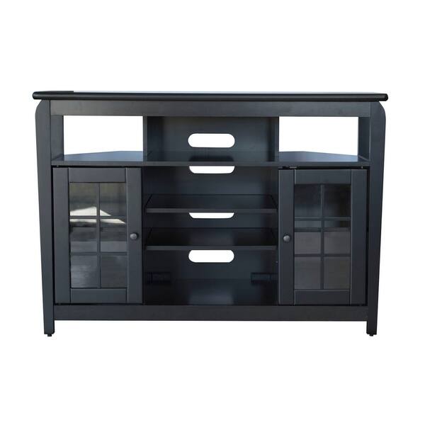 Shop Offex 46 W Corner Tv Stand With 2 Cabinet And Glass Door