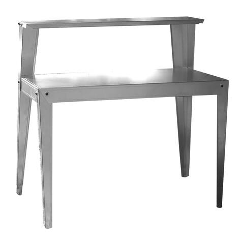 Offex Commercial Multi Use Galvanized Steel Work Bench - Silver