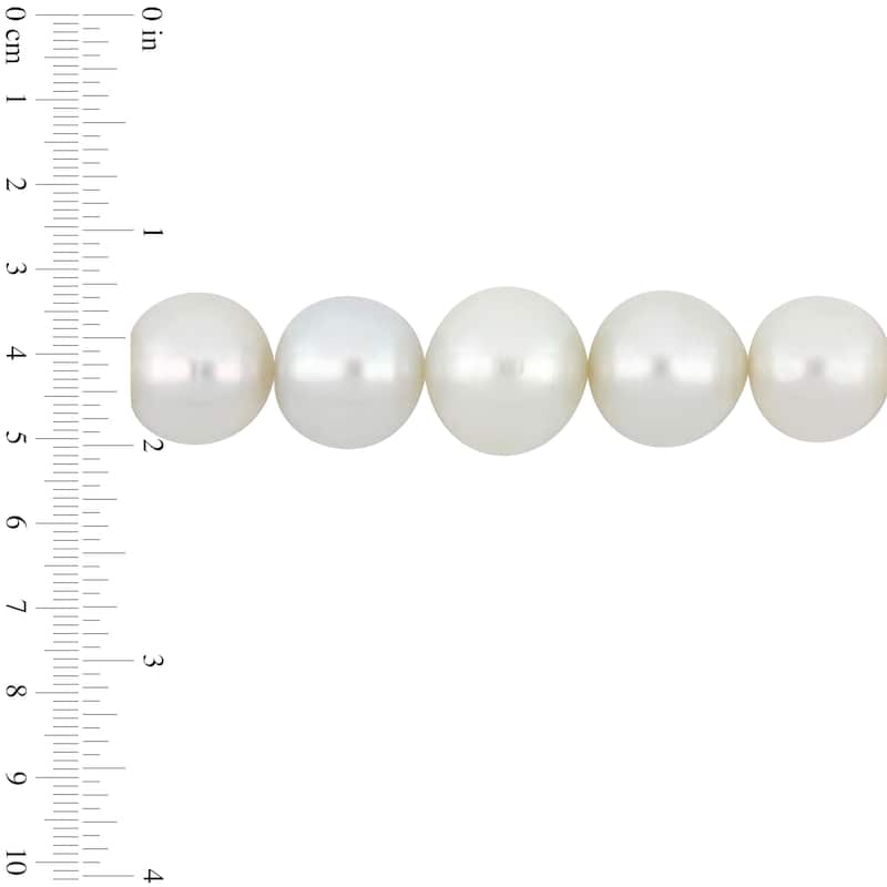 Miadora South Sea Cultured Pearl Necklace with 14k Yellow Gold Diamond Ball Clasp (16-20 mm)