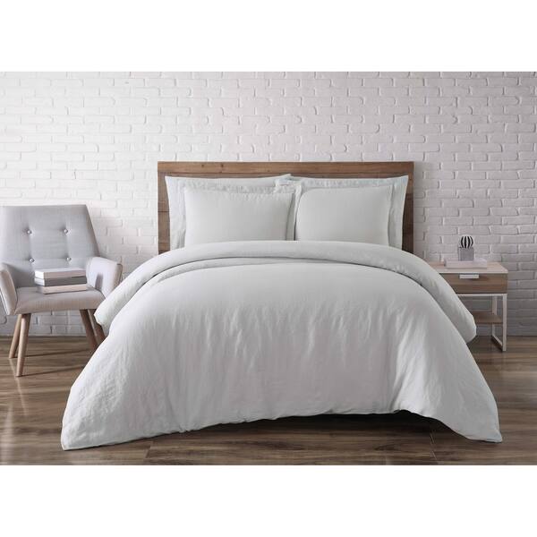 Shop Brooklyn Loom 100 Natural Flax Linen 3 Piece Duvet Set