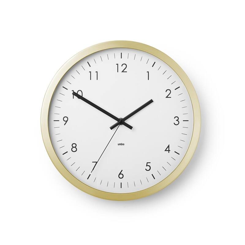 Wall Clock - 12" Metal Frame - Battery Operated - Clock for Kitchen, Nursery, Office, School, Hospital - Silent Second-Hand