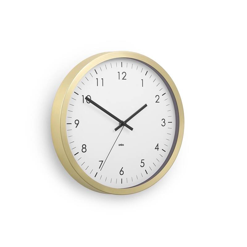 Wall Clock - 12" Metal Frame - Battery Operated - Clock for Kitchen, Nursery, Office, School, Hospital - Silent Second-Hand
