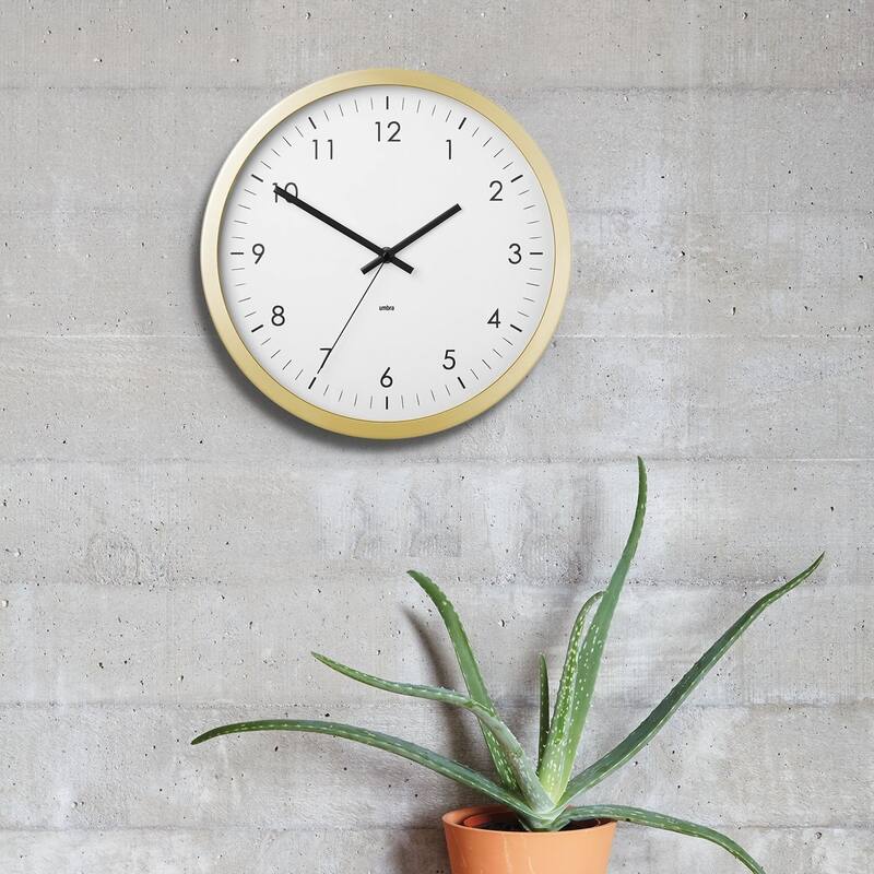 Wall Clock - 12" Metal Frame - Battery Operated - Clock for Kitchen, Nursery, Office, School, Hospital - Silent Second-Hand