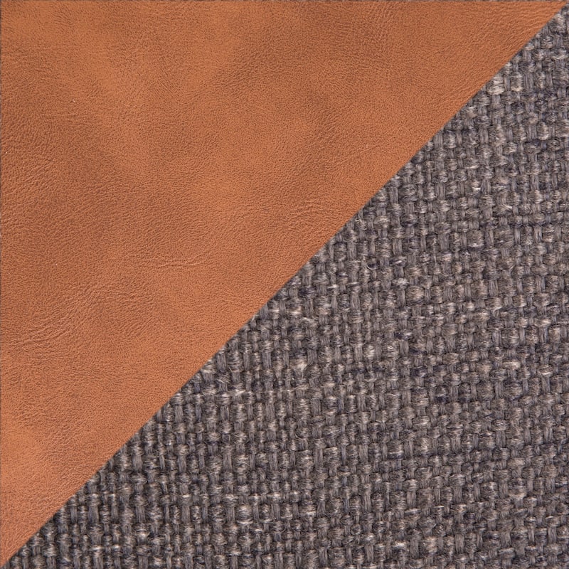 Copper Grove Aken Fabric and Faux Leather Chairs (Set of 2) - N/A