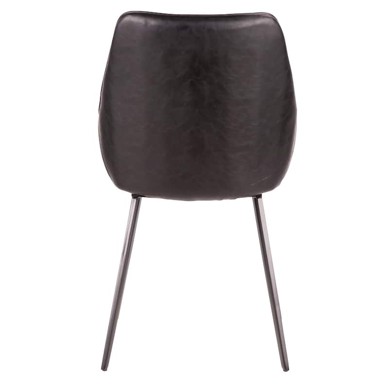 Copper Grove Aken Fabric and Faux Leather Chairs (Set of 2) - N/A