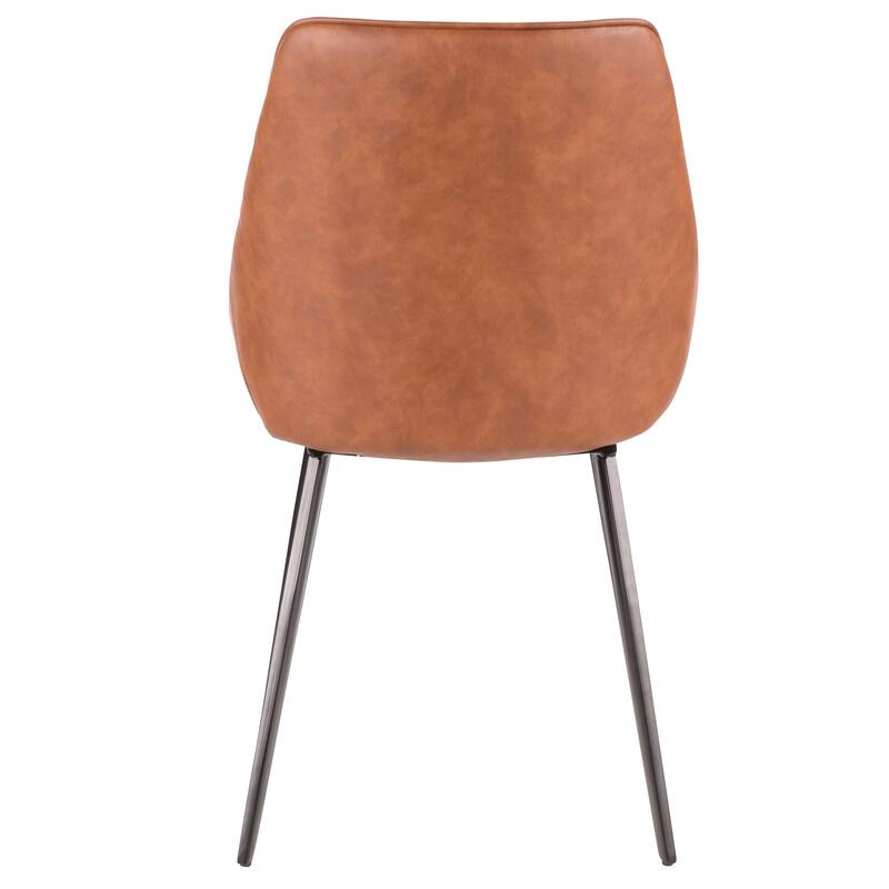 Copper Grove Aken Fabric and Faux Leather Chairs (Set of 2) - N/A