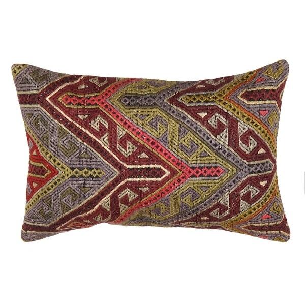 Pasargad Vintage Turkish Kilim Lumber Pillow (16" X 24")