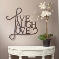 Live Love Laugh Wall Decor On Free Shipping Today Live Laugh Love Wall Decor Antique Copper White Finish