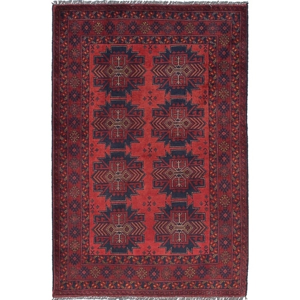 eCarpetGallery Hand-knotted Finest Khal Mohammadi Dark Copper Wool Rug - 3'3 X 4'11