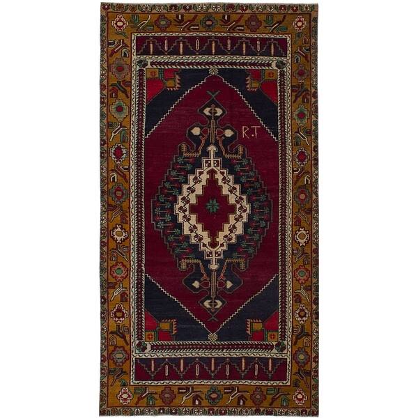 Hand Knotted Anatolian Vintage Burgundy Wool Rug On Sale Overstock 21469753
