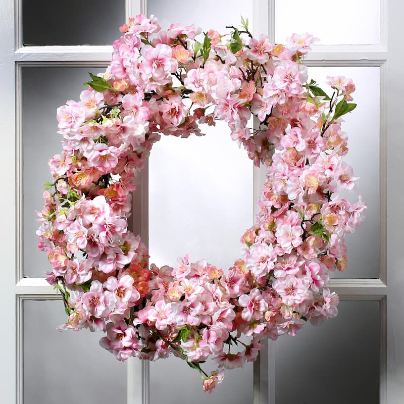 20 Inch Sweet Cherry Blossom Wreath