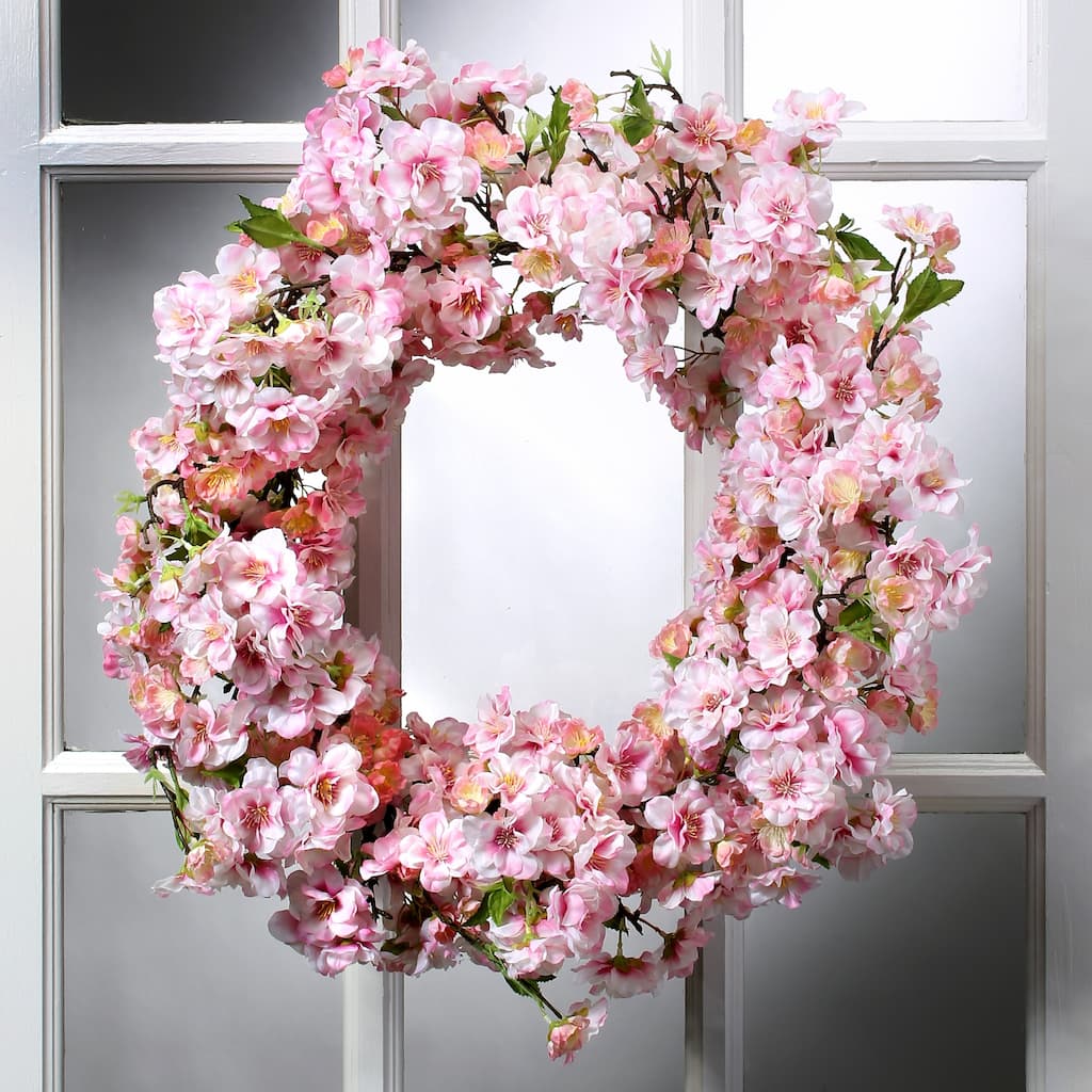 20 Inch Sweet Cherry Blossom Wreath