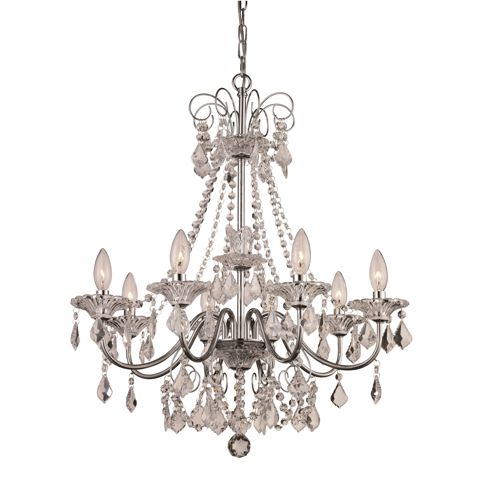 Niagara Polished Chrome 8-light Chandelier - Chandeliers For Bedrooms by Overstock.com