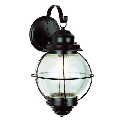 Catalina Black 1-light Wall Lantern