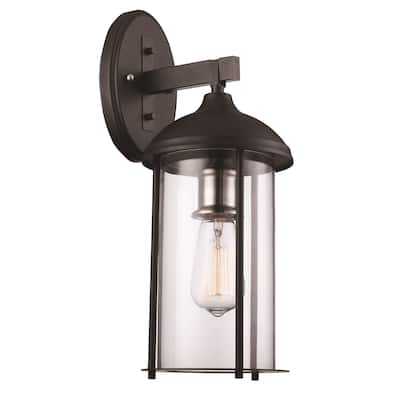 Blues Black and Brushed Nickel 1-light Wall Lantern