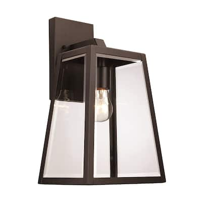 Obsidian Black 1-light Wall Lantern