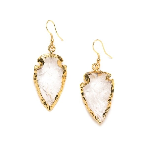 Handmade Real Crystal Arrowhead Earrings India On Handmade Real Crystal Arrowhead Earrings India