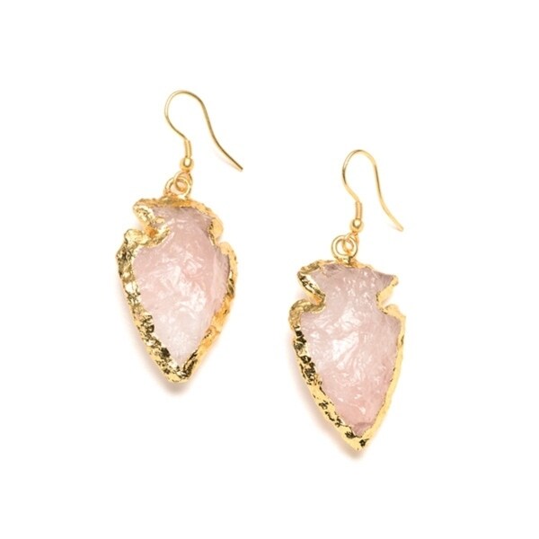 Real Crystal Arrowhead Earrings Rose Free Shipping On Real Crystal Arrowhead Earrings Rose