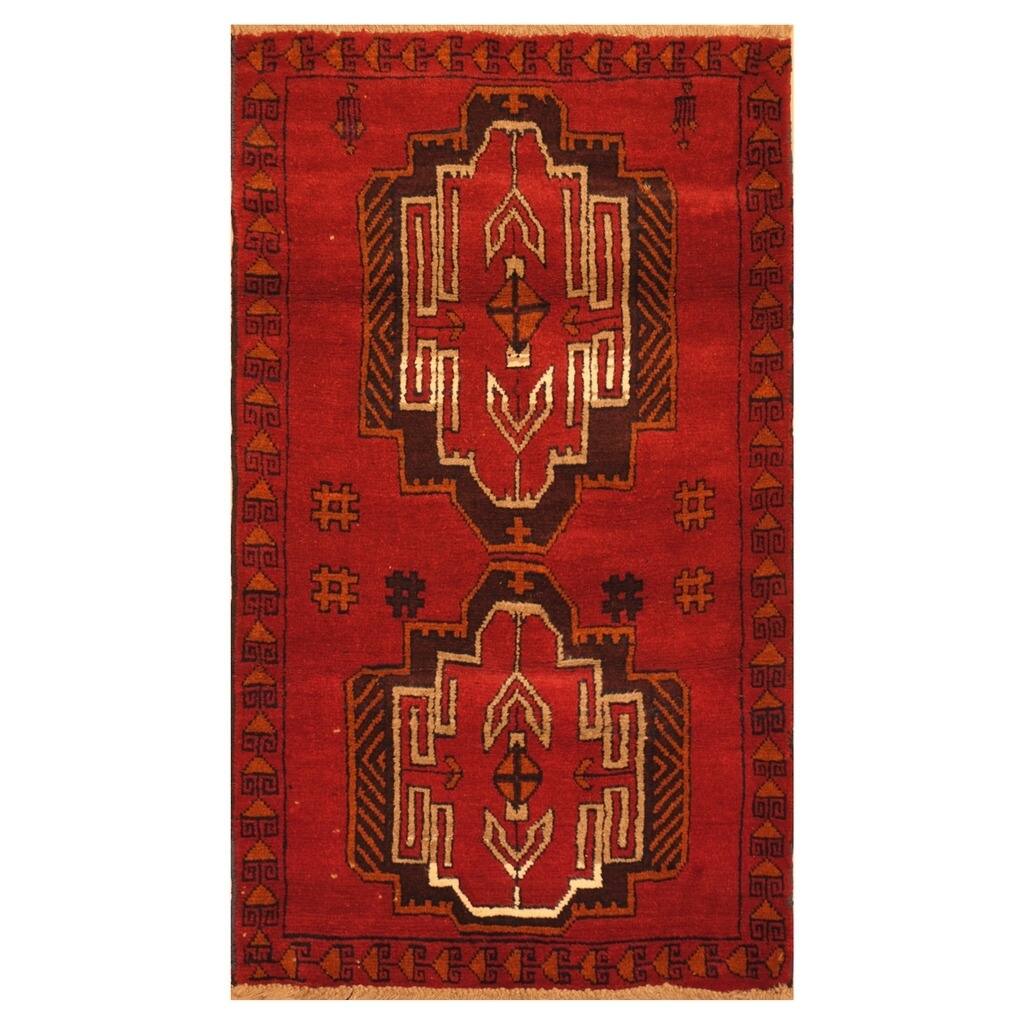 Handmade One-of-a-Kind Balouchi Wool Rug (Afghanistan) - 2'10 x 4'8