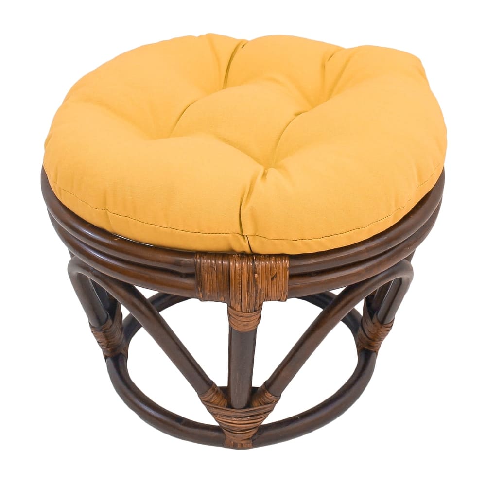 Bali 18-inch Footstool with Twill Cushion