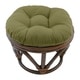 preview thumbnail 1 of 2, Bali 18-inch Footstool with Twill Cushion Sage