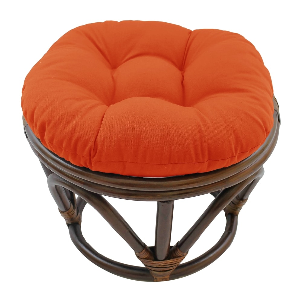 Bali 18-inch Footstool with Twill Cushion