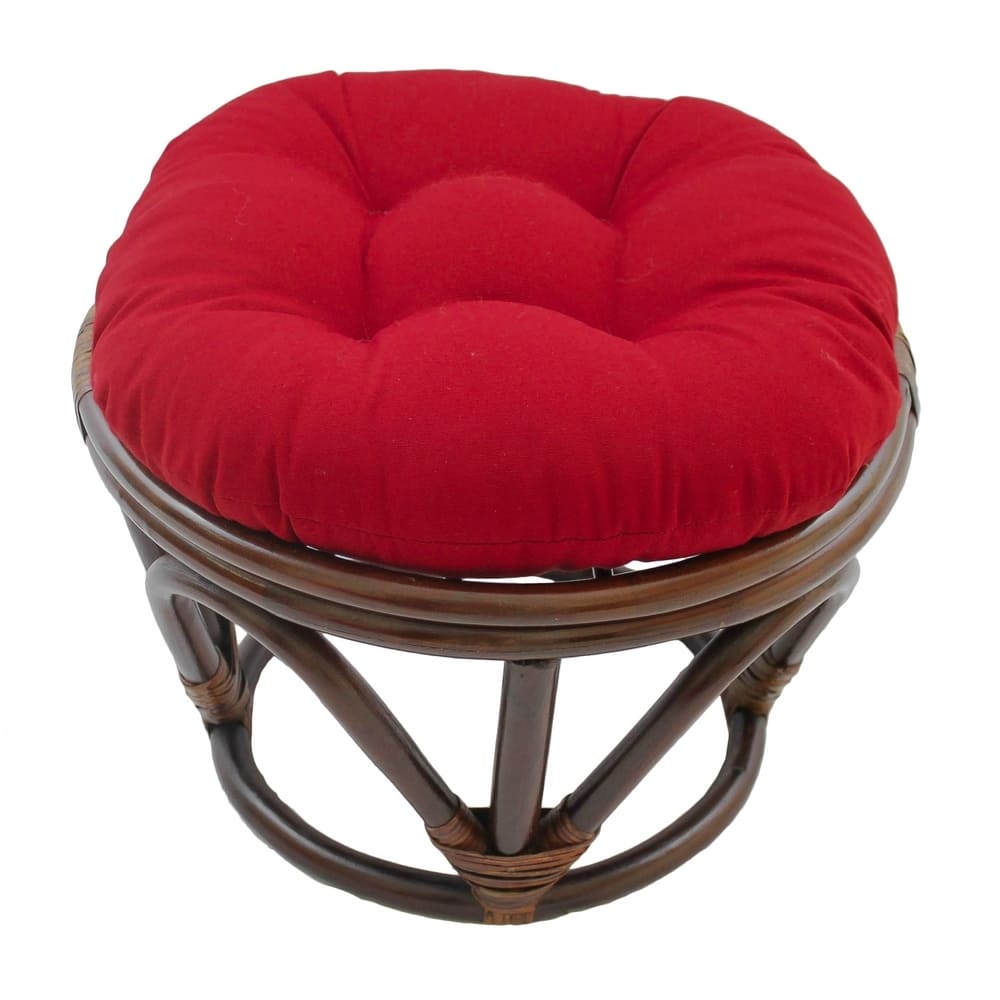 Bali 18-inch Footstool with Twill Cushion