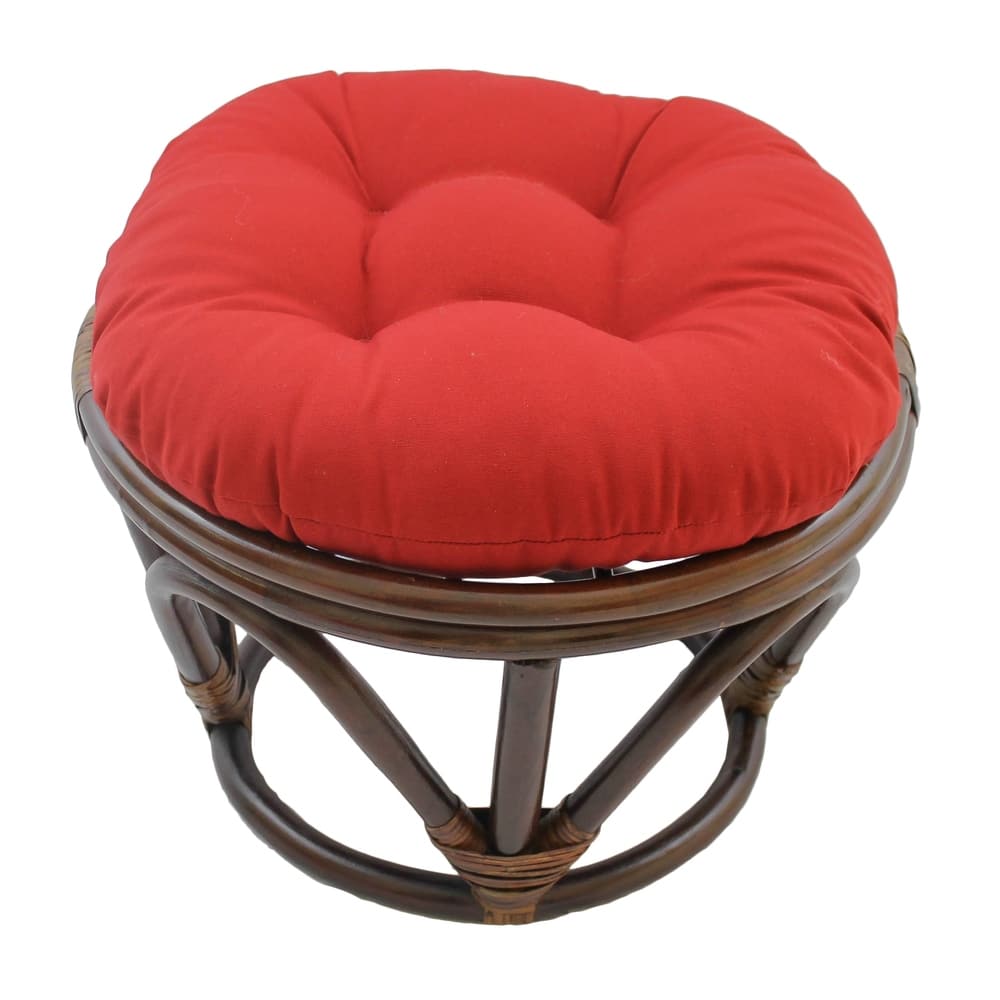 Bali 18-inch Footstool with Twill Cushion