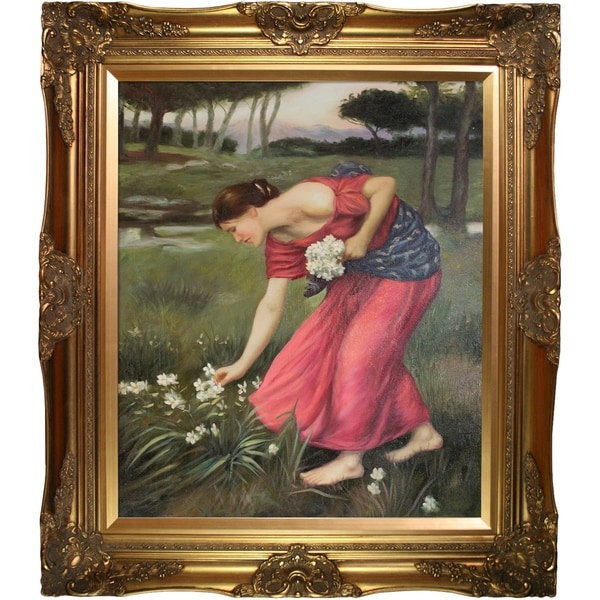 John William Waterhouse 'Narcissus' Hand Painted Oil