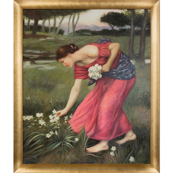 John William Waterhouse 'Narcissus' Hand Painted Oil