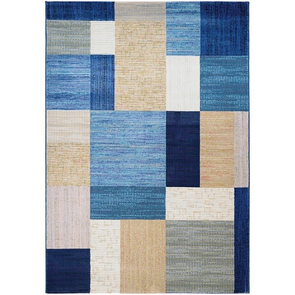 Delta Spatial Navy/Ivory Area Rug - 2' x 3'7"