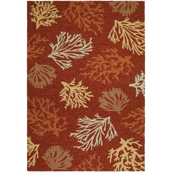 Picadilly City Of The Sea Terracotta Indoor/Outdoor Area Rug - 2' x 4'