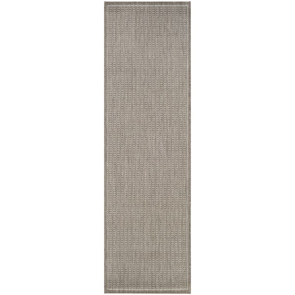 Pergola Deco Champagne-Taupe Indoor/Outdoor Runner Rug - 2'3" x 7'10" Runner