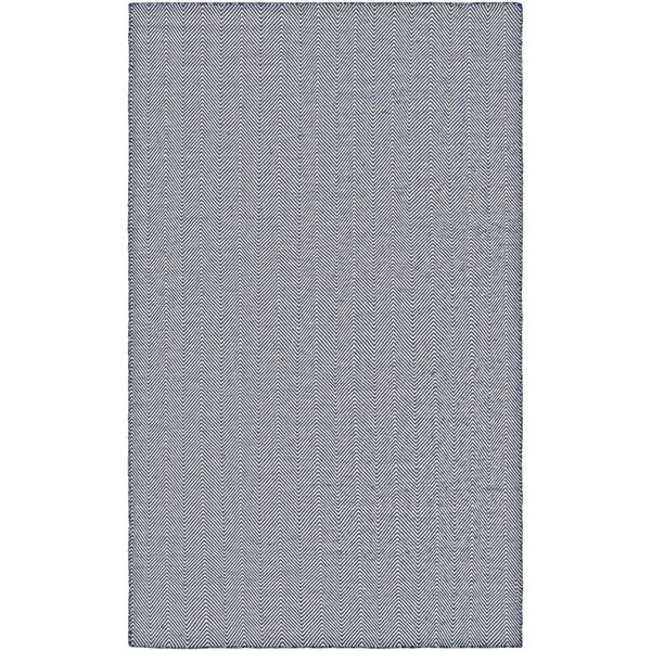 Hand-Woven Villa Chevron Navy Indoor/Outdoor Runner Rug - 2'3" x 8' Runner