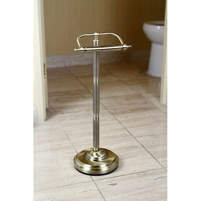 Kingston Brass Antique Brass Free Standing Paper Holder - Antique Brass