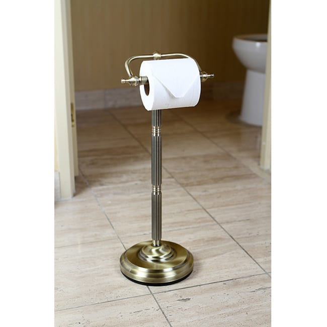 Kingston Brass Antique Brass Free Standing Paper Holder - Antique Brass