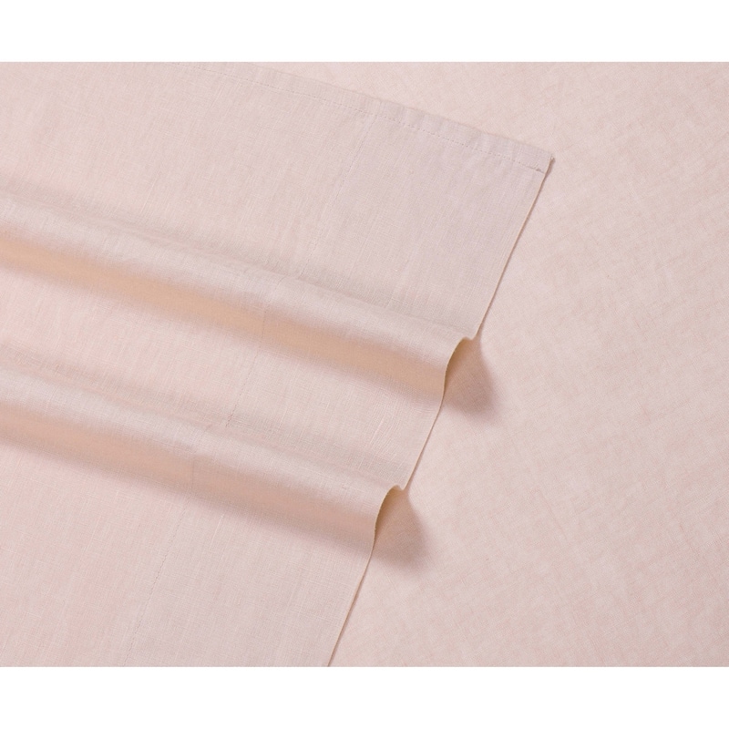 Brooklyn Loom 100% Natural Flax Linen 4-Piece Bed Sheet Set