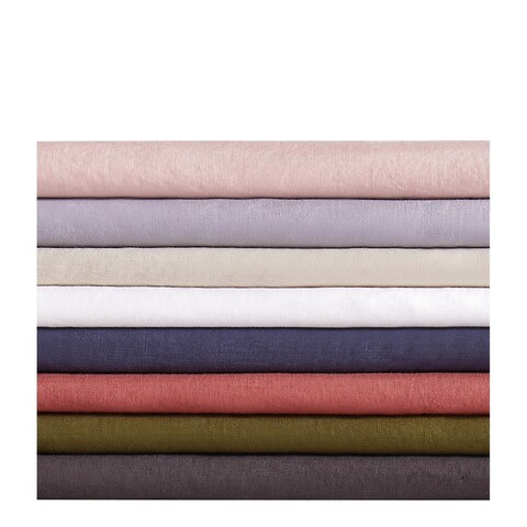 Brooklyn Loom 100% Natural Flax Linen 4-Piece Bed Sheet Set