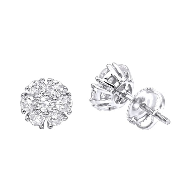 unique white gold earrings