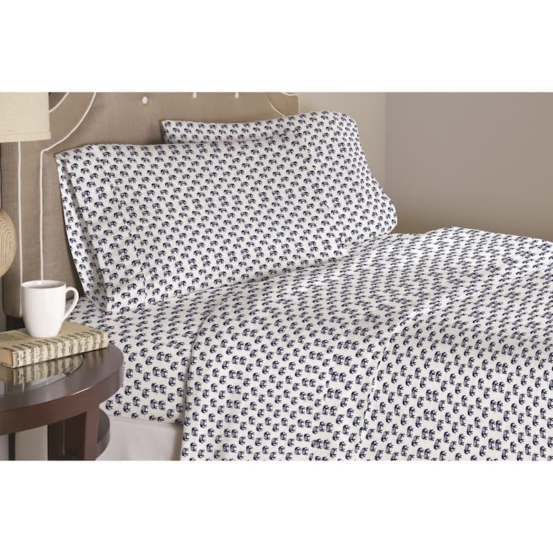 Pointehaven 200TC Cotton Percale Prints and Solids Bed Sheet Set