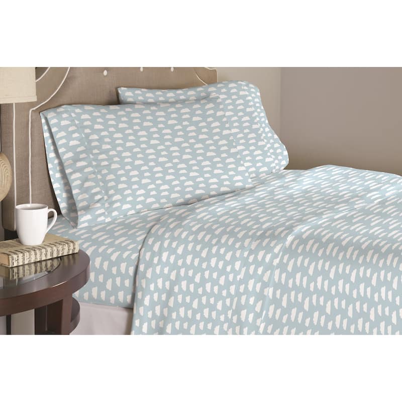 Pointehaven 200TC Cotton Percale Prints and Solids Bed Sheet Set