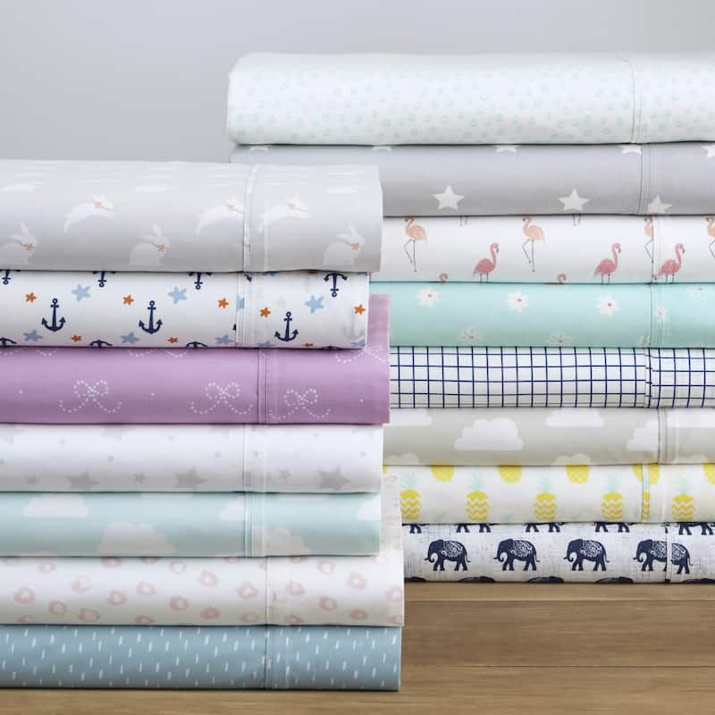 Pointehaven 200TC Cotton Percale Prints and Solids Bed Sheet Set