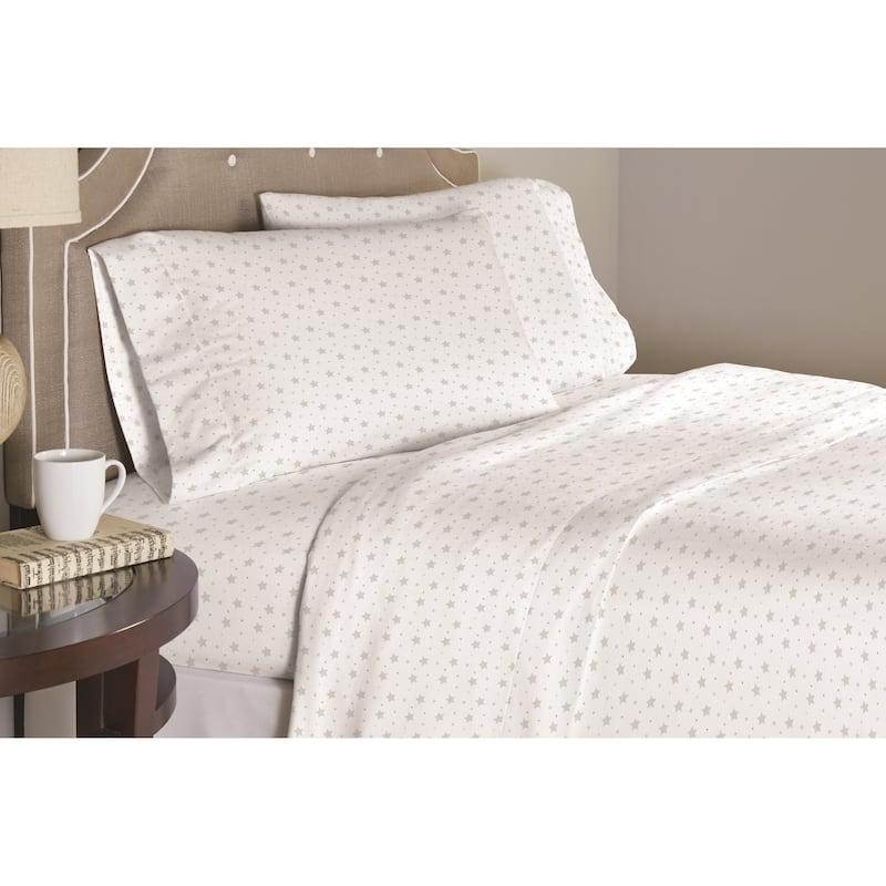 Pointehaven 200TC Cotton Percale Prints and Solids Bed Sheet Set