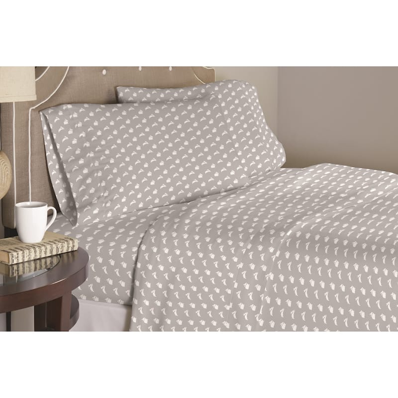 Pointehaven 200TC Cotton Percale Prints and Solids Bed Sheet Set